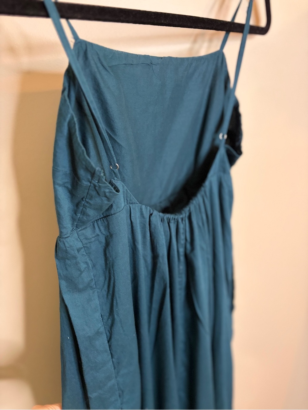 Abercrombie and Fitch Dark Teal Spaghetti-Strap Maxi Dress #1353 - Picture 5 of 9